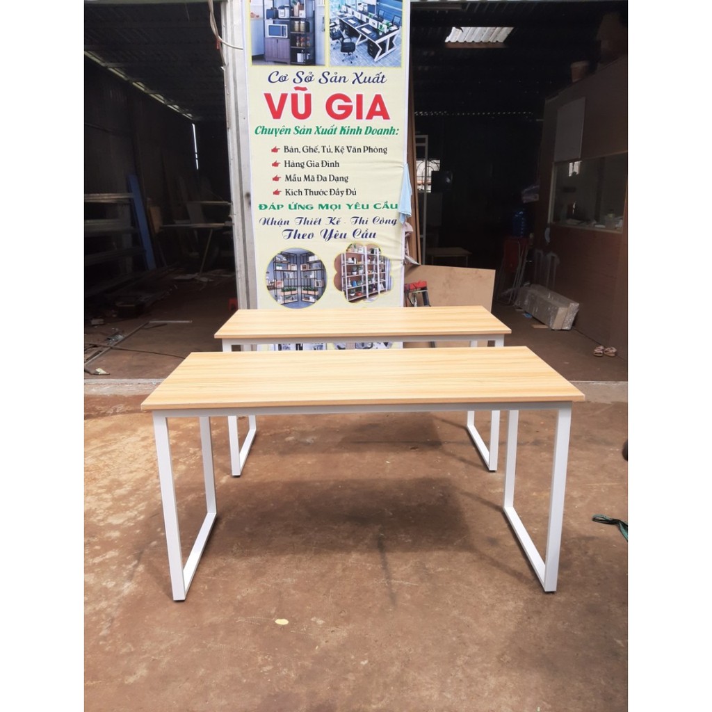 Bàn làm việc chân sắt kích thước 1m4