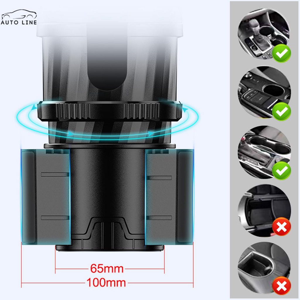 Giá Đỡ Cốc Nước 360 Độ Cho Xe Hơi° Giá Đỡ Cốc Uống Nước 2 Trong 1 Tích Hợp La Bàn Tiện Dụng SHOPCYC2843