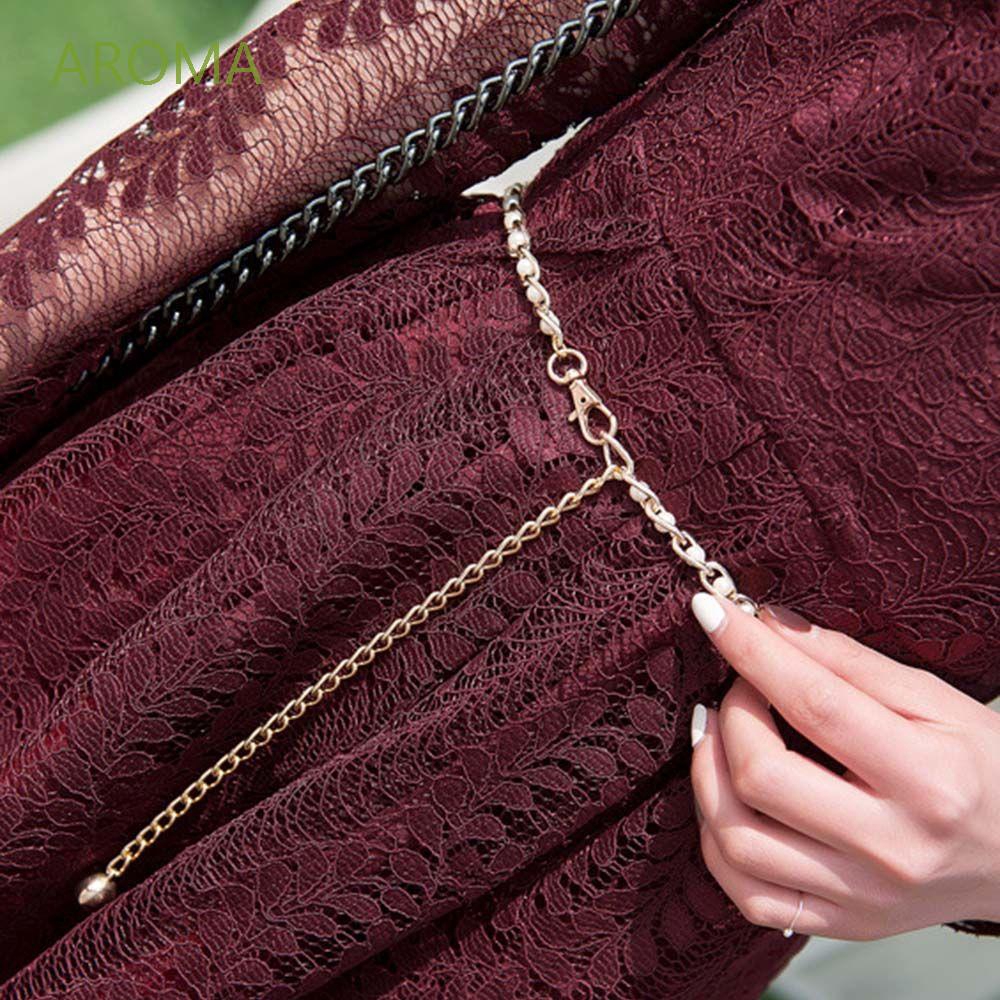 Thắt Lưng Kim Loại Đính Hạt Xinh Xắn Cho Nữ