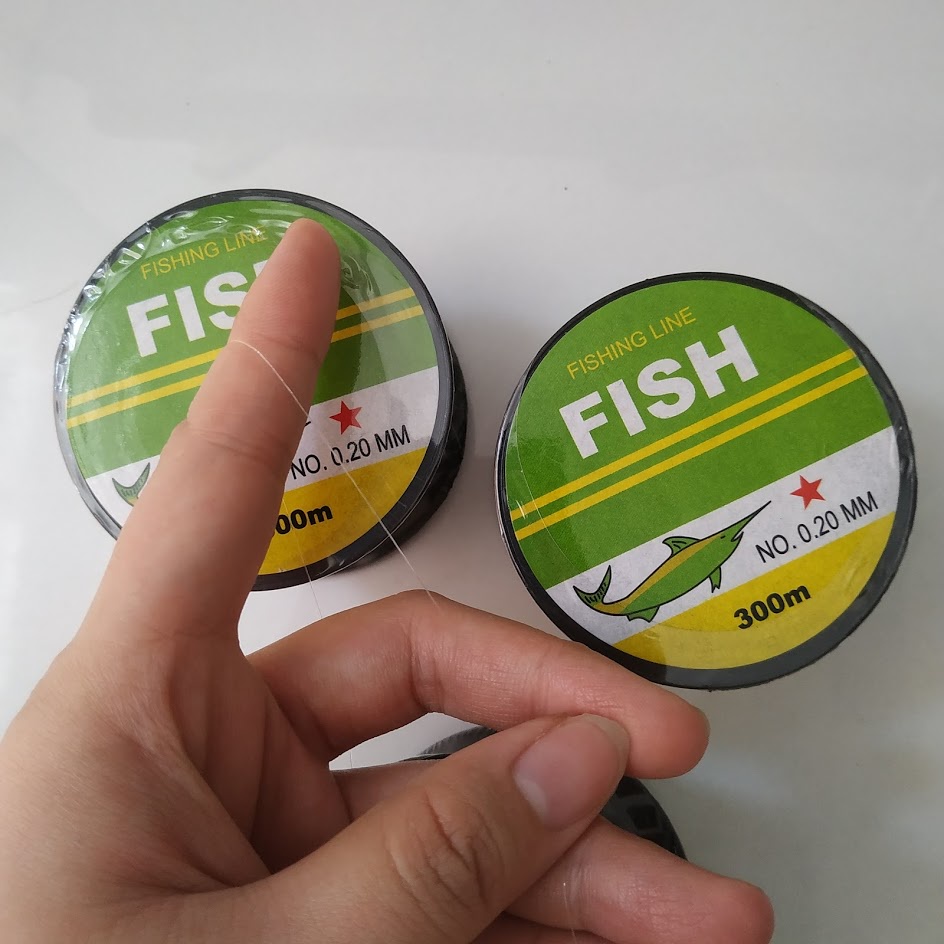Dây cước mảnh không co giãn size 0.2mm, 0.3mm, 0.4mm, 0.5mm, 0.6mm - Loại 0.2mm dùng để đính áo, thêu hạt cườm