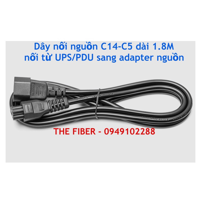 Dây nối nguồn C14-C5 dài 1.8M nối từ UPS/PDU sang adapter nguồn