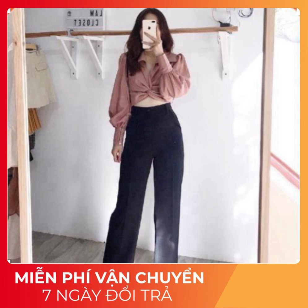 [GIẢM 10K CHO ĐƠN TỪ 99K] [GIẢM 10K CHO ĐƠN TỪ 99K] Quần Culottes Ống Suông Khoá Trước - Ống Sớ Cạp 