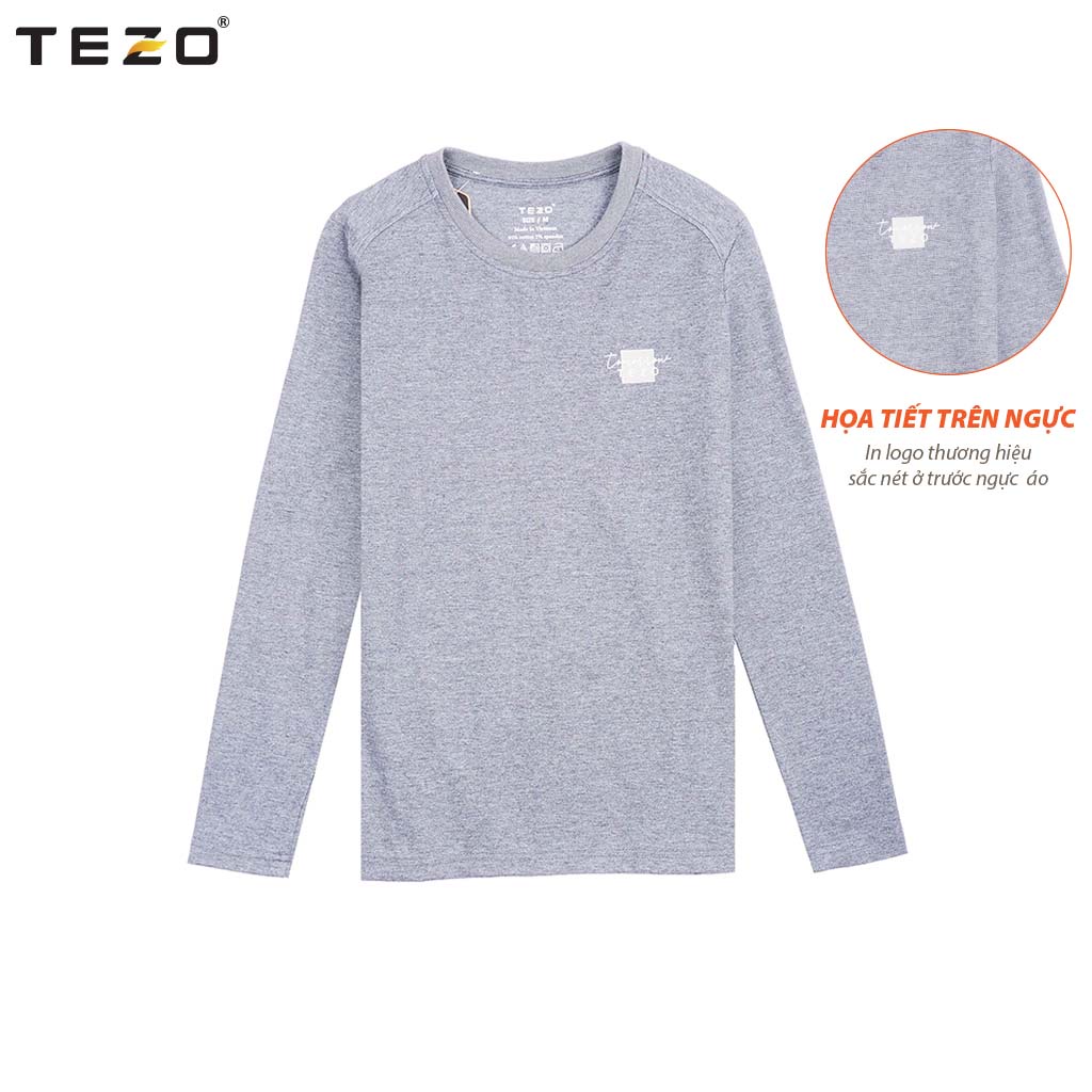 Áo thun trơn nam thu đông TEZO( 4 màu) Dài Tay, Chất Thun Cotton, Co Dãn mã 2111ATOB02 | BigBuy360 - bigbuy360.vn