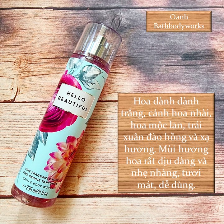 Bộ sản phẩm Perfect Peony/Rose Water &amp; Ivy/Saltwater Breeze/Hello Beautiful - BBW