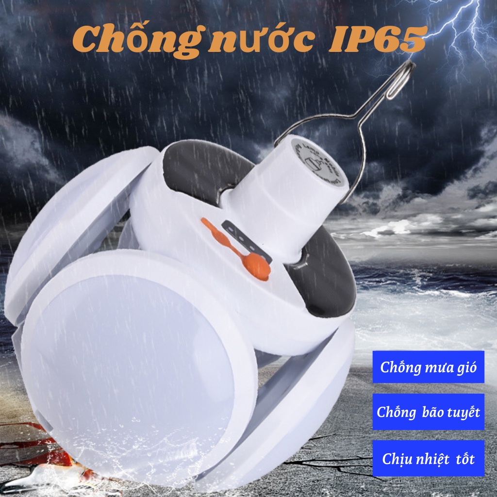 Đèn năng lượng mặt trời, đèn gấp cánh hoa JQ-047,SHOPNHATPHONG, cảm biến ánh sáng, chống nước IP65