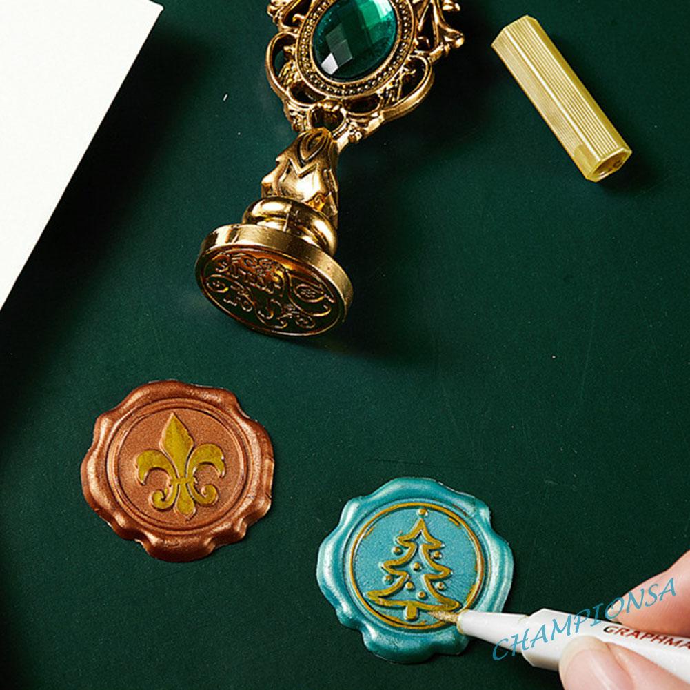 Bộ Con Dấu Sáp Niêm Phong Bì Thư Phong Cách Vintage