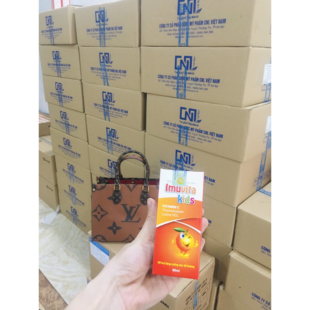 Siro ăn ngon cho bé biếng ăn táo bón chậm hấp thu tăng sức đề kháng Imuvita Kids chính hãng Nari hộp 60 ml