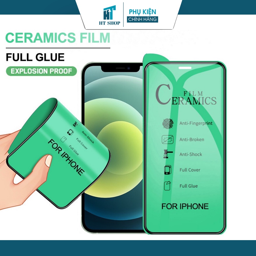 Kính cường iphone lực gốm dẻo 100D, siêu mỏng, siêu dẻo 6plus/6/7/7plus/8/8plus/x/xs/xs max/11/11 pro/11 promax- Fullbox