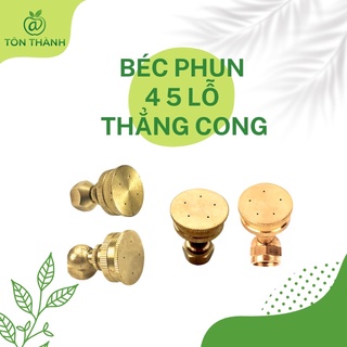 Béc phun 4 5 8 lỗ thẳng cong bằng đồng tưới cây phun thuốc răng trong 14mm