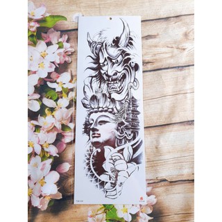 Hình xăm dán tatoo kín tay, chân, nửa người cho nam và nữ, kích thước 17x48cm