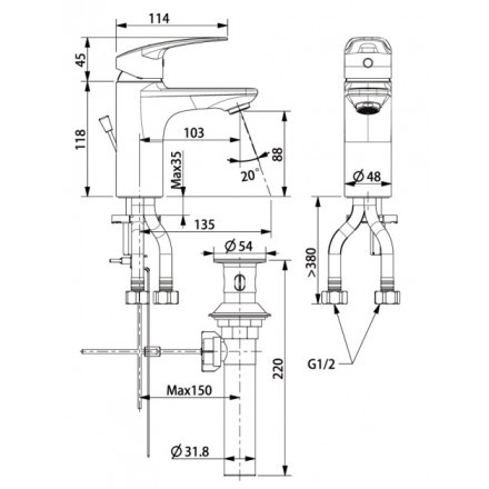 VÒI CHẬU 1 LỖ MILANO WF-0901