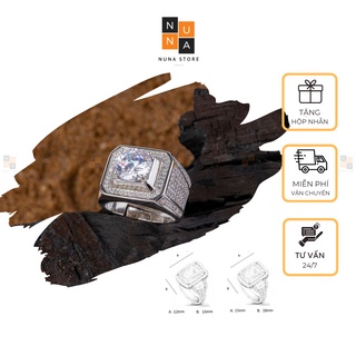 Nhẫn nam nhẫn bạc 925 có gắn đá nhân tạo thời trang DN1102