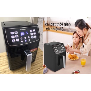 Nồi chiên không dầu Sharp KF-AF55EV-BK