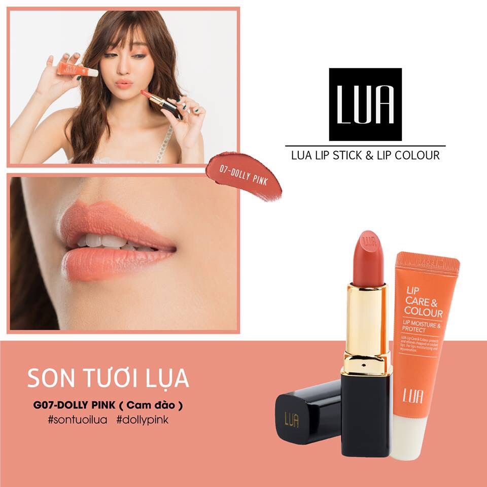 Son Tươi LUA Số 07 - Màu Cam Đào - Son LUA Dolly Pink | BigBuy360 - bigbuy360.vn