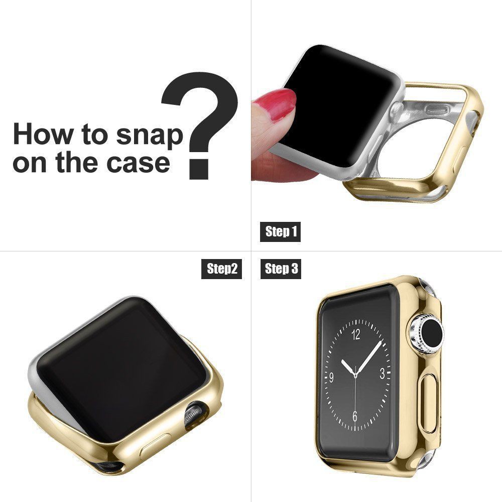 Ốp bảo vệ mặt đồng hồ từ nhựa TPU dành cho Apple Watch 40mm 44mm 38mm 42mm Series 5 4 3 2 1