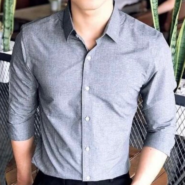 Áo sơ mi nam dài tay hàn quốc chất đũi xịn chống nhăn mặc mát