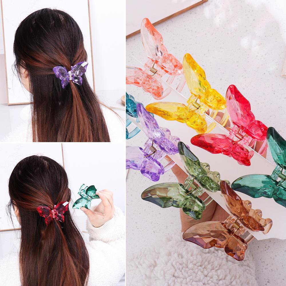 YVE Kẹp Càng Cua Rỗng Trong Suốt Hình Bướm Dễ Thương