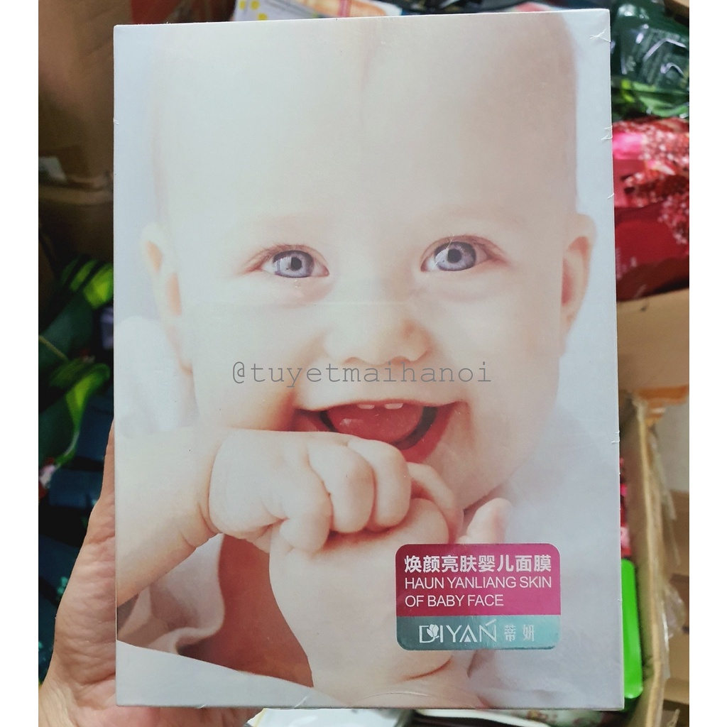 Combo 10 Miếng Mặt Nạ Baby Skin Dưỡng Trắng, Cấp Ẩm, Se Khít Lỗ Chân Lông, Kiềm Dầu, Phục Hồi Da Hư Tổn