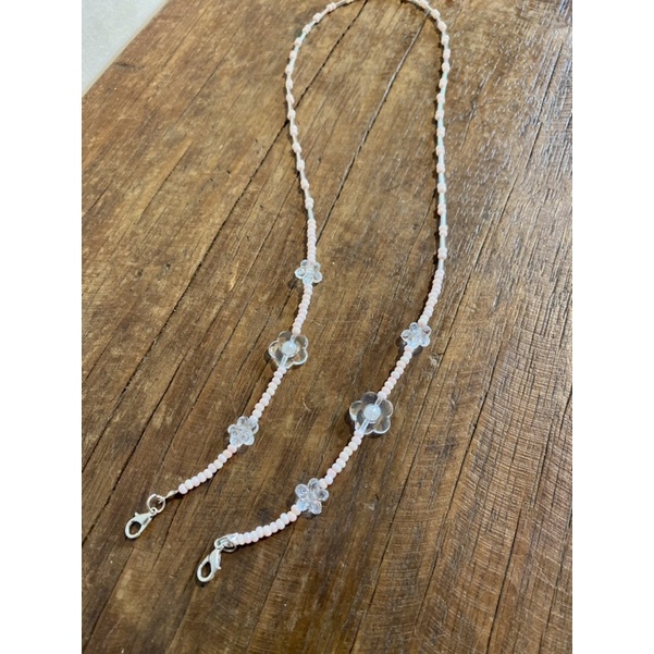 [185-194] Dây đeo khẩu trang charm hoa trong suốt