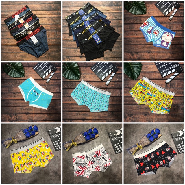 Quần sịp đùi nam, quần sịp hình 3d co dãn, chất thun lạnh