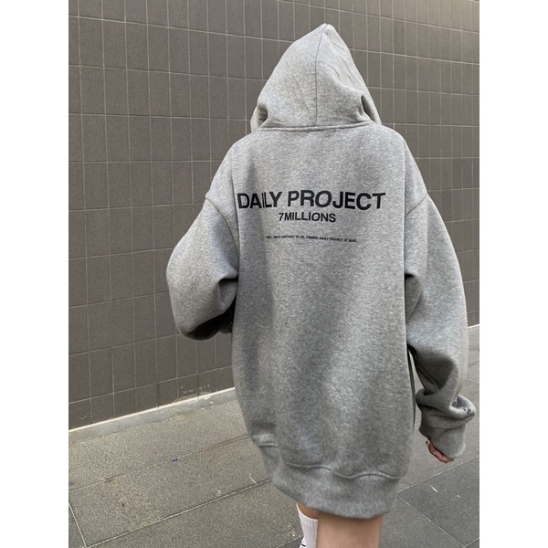 Áo khoác Hoodie Zip 7millions Màu Xám / Unisex / Oversize