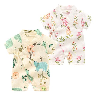 ❃pinkmans❃Newborn Infant Baby Boy Girls Cartoon Yarn Robe Kimono Romper Jumpsuit Sleepwear