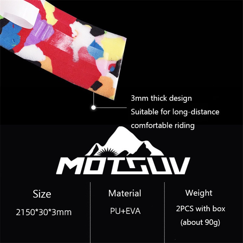 Globetrotter【COD &amp; Hàng sẵn sàng】 Bọc Tay Lái Xe Đạp Họa Tiết Rằn Ri Có Nút Chặn 2 Màu Chất Lượng Tốt