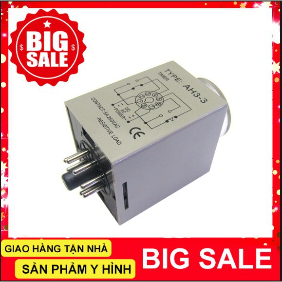 Relay Thời Gian CKC 6H 10H 30H 60H điện 380v kèm đếLoại 1