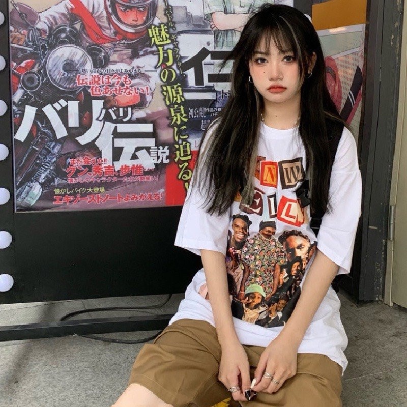 Áo thun unisex Áo sweater tay dài họa tiết MELLY cổ tròn tay bồng form thụng cá tính nam nữ mặc đẹp