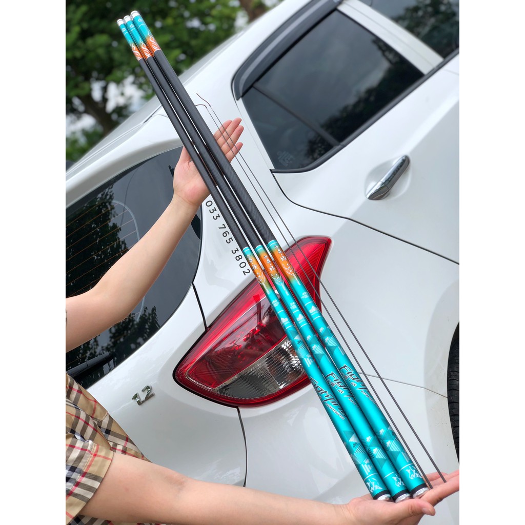 Cần câu đài Handing Hoàng Vũ 5H carbon Tặng ngọn phụ