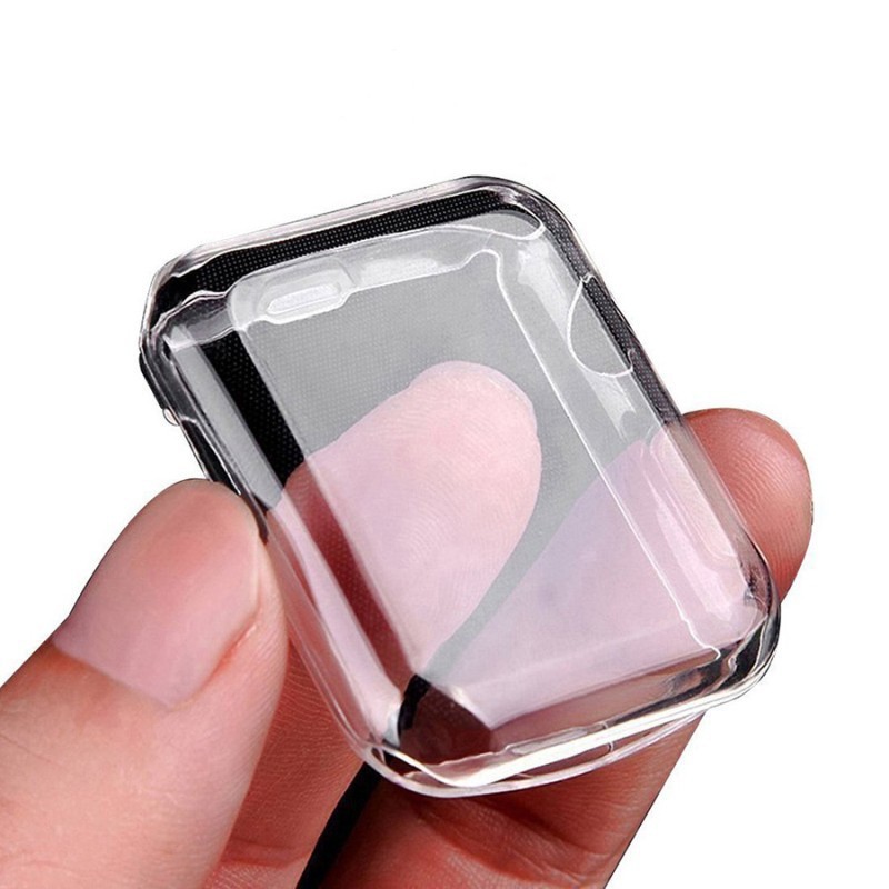 Ốp Bảo Vệ Bằng TPU Mềm Trong Suốt Chống Rơi Siêu Mỏng Cho Apple watch 7 6 5 4 3 2 SE 41mm 45mm 38mm 40mm 42mm 44mm