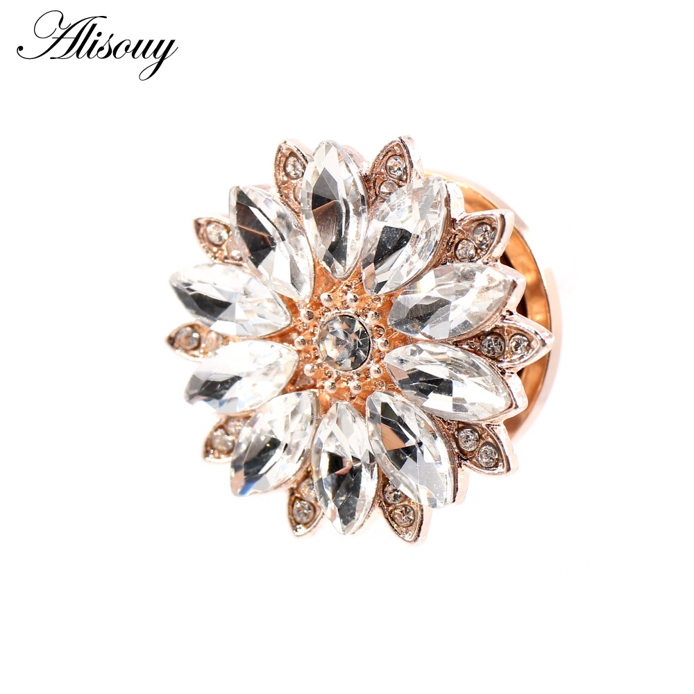 Bộ 2 Khuyên Nong Tai Bằng Thép Không Gỉ Hình Hoa / Mặt Trăng / Ngôi Sao / Đồng Hồ Độc Đáo