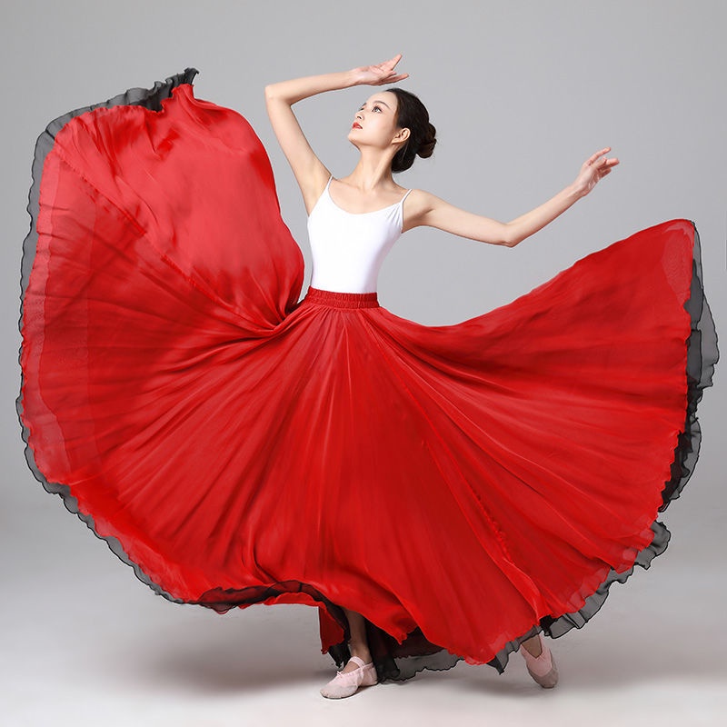 Chân Váy Xòe Hai Lớp Phong Cách Dân Tộc Trung Hoa Cổ Điển 720 Độ