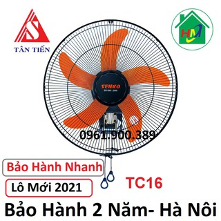 Quạt Treo Tường Senko TC16-2 Dây- 5 Cánh- Bảo Hành 2 Năm-Quạt Điện Treo Tường Giá Rẻ CHÍNH HÃNG