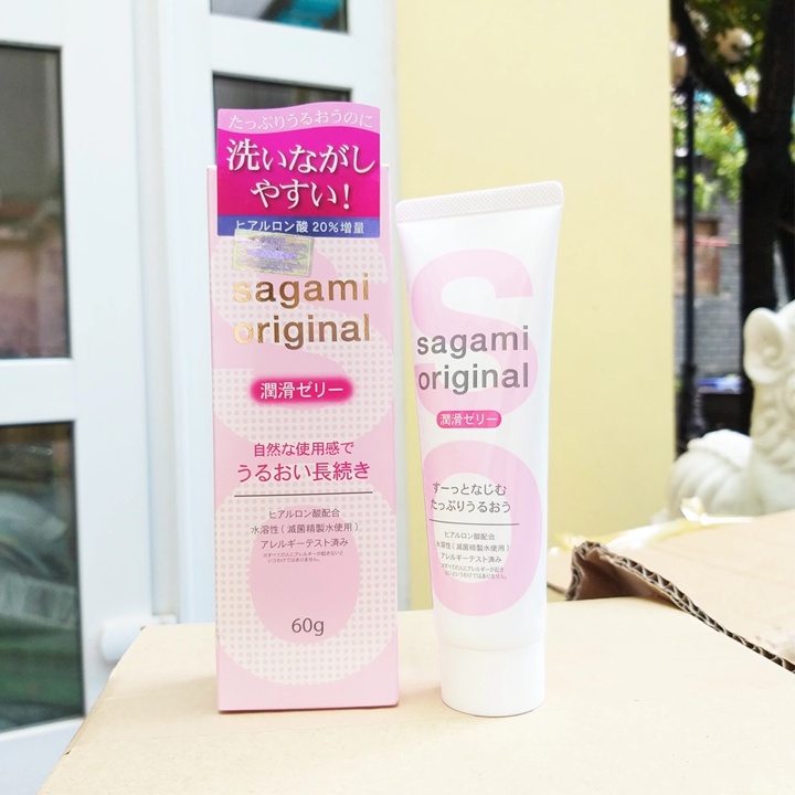 [Tặng Bcs 7 Bi] Gel Bôi Trơn Sagami Original (Tuýp 60g) – Giúp Bôi Trơn Quan Hệ &amp; Cấp Ẩm Cho Cô Bé, Tăng Khoái Cảm