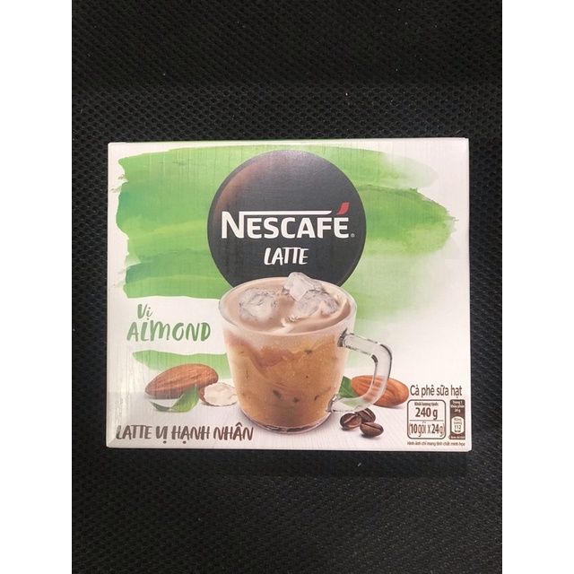 [BAO BÌ MỚI] Cà phê sữa hạt NESCAFÉ Latte Sữa Hạt Vị Hạnh Nhân (Hộp 10 gói x 24g)