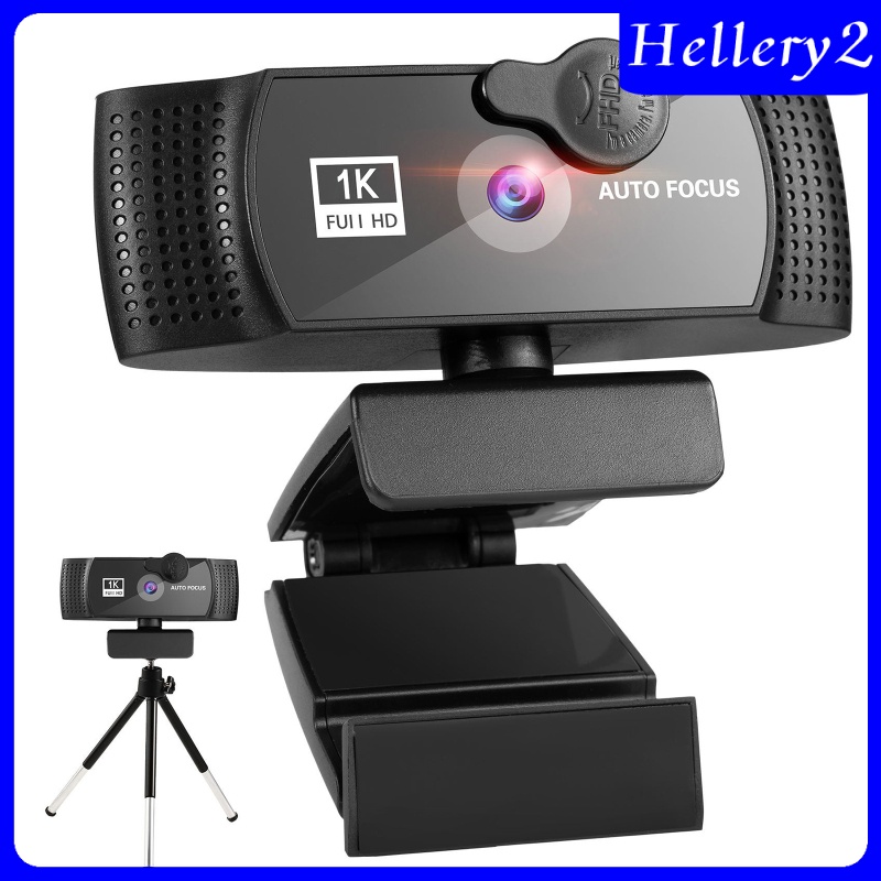 [HELLERY2] Webcam 1080p HD w/ Noise-Cancelling Microphone USB for Gaming PC Desktop