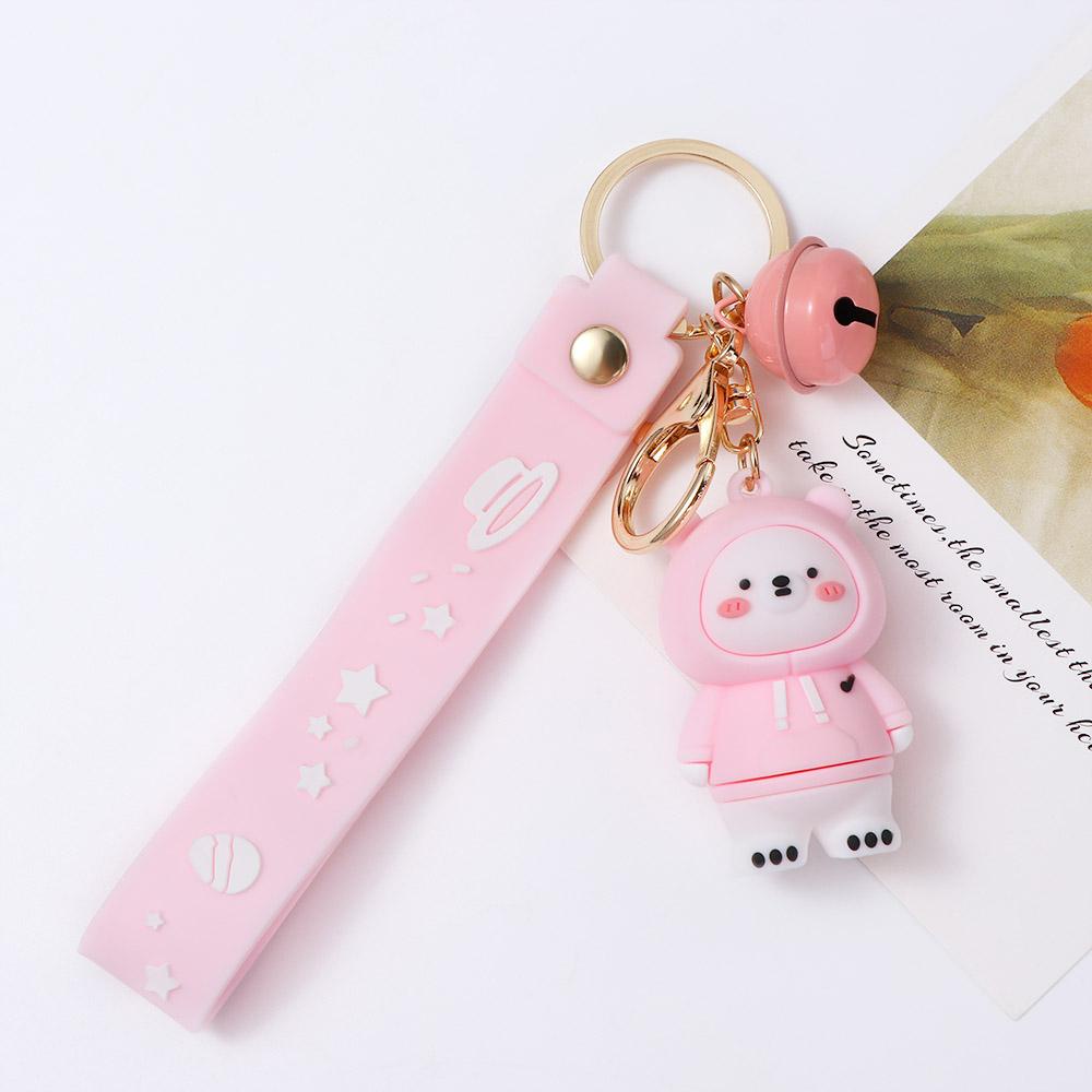 Móc Chìa Khóa Hình Gấu Nhồi Bông Xinh Xắn