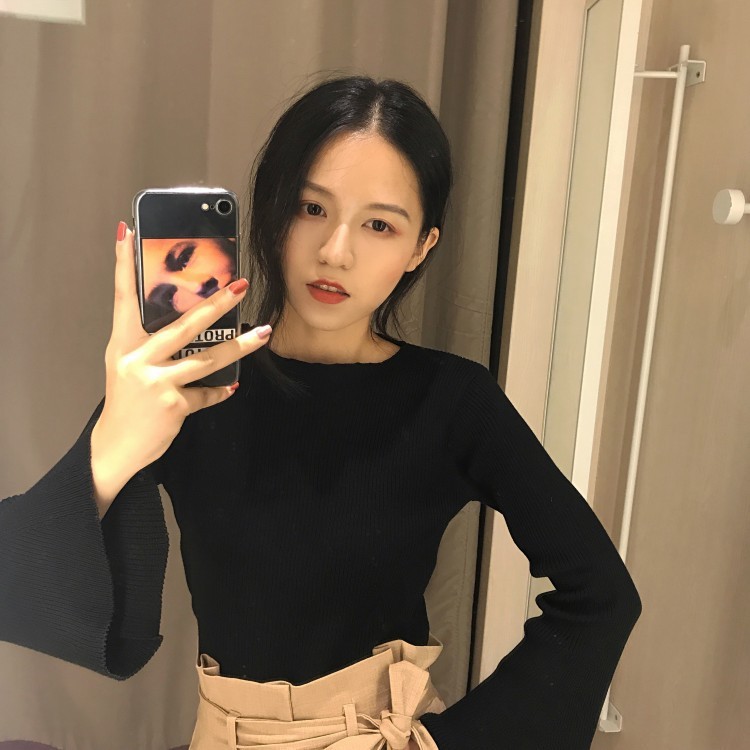 Áo Sweater Nữ Tay Loe Cổ Tròn Thời Trang Xuân Thu Phong Cách Hàn Quốc | BigBuy360 - bigbuy360.vn