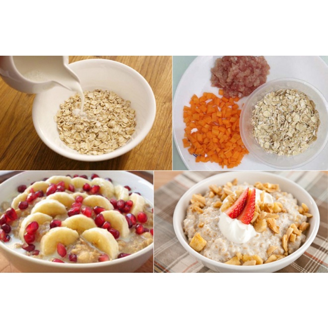 Yến mạch ăn dặm - Yến mạch cán vỡ Quaker Oats 454g