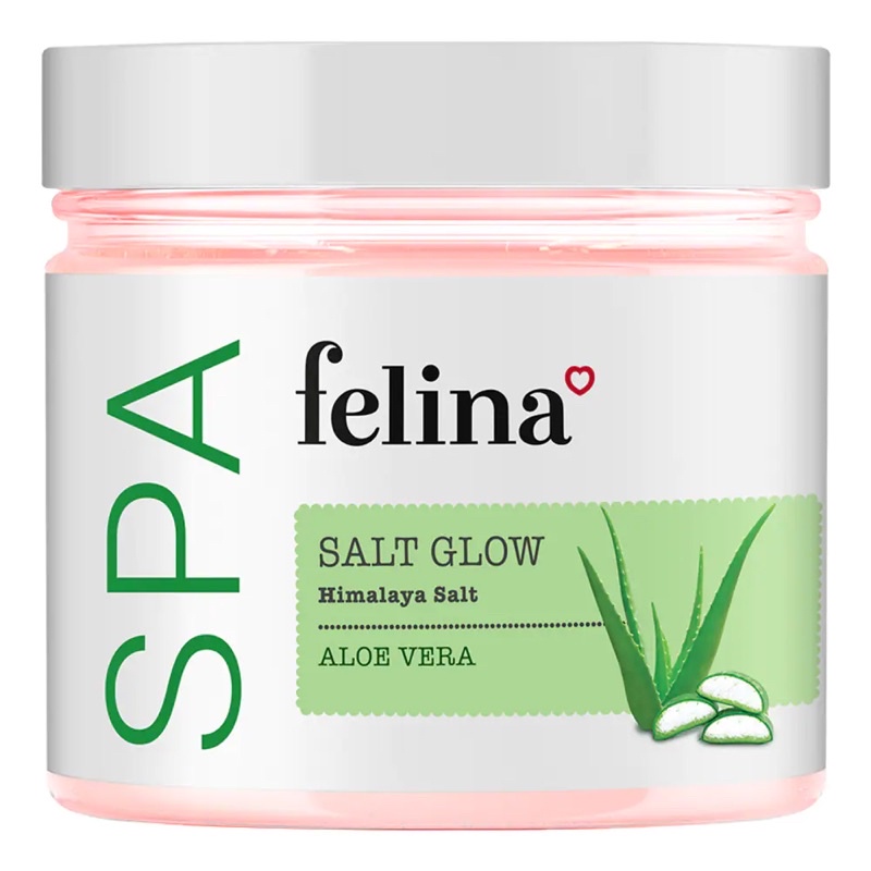 Muối Tắm Felina Himalaya Salt Glow Aloe Vera Tẩy Tế Bào Da Chiết Xuất Lô Hội 500g