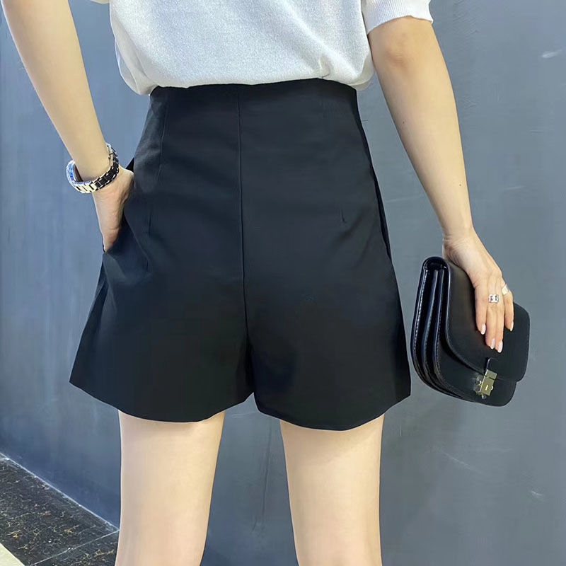 Quần short ống rộng lưng cao phong cách Hàn Quốc cho nữ