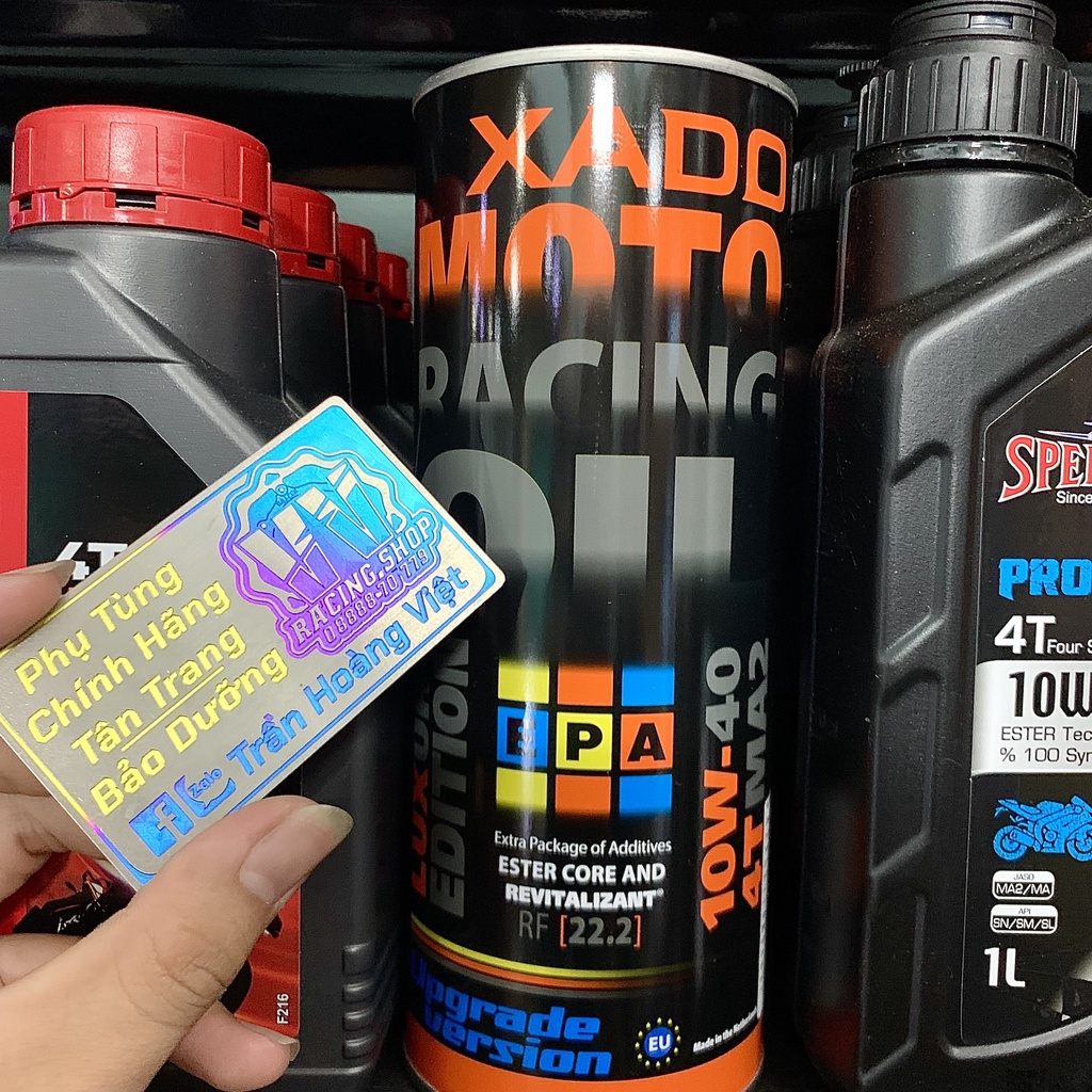 [Upgrade Version] - Nhớt Xado Racing 10W40 Chuẩn MA2 100% Tổng Hợp RF 22.2 (10W-40, Phiên Bản Nâng Cấp 2022)