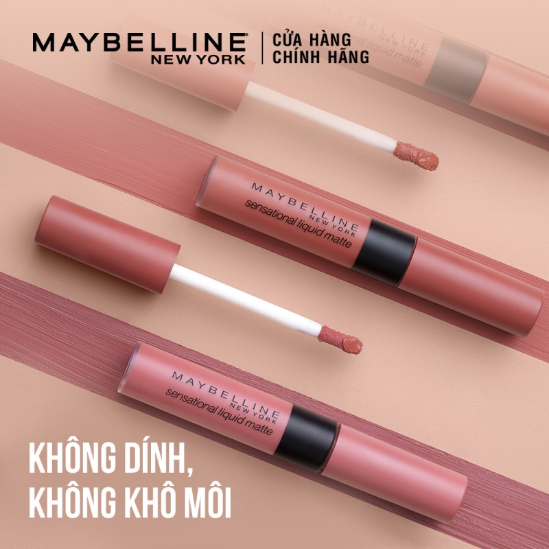 Son Kem Lì Nhẹ Môi Phiên Bản Tông Đất Maybelline New York Sensational The Nudes 7ml