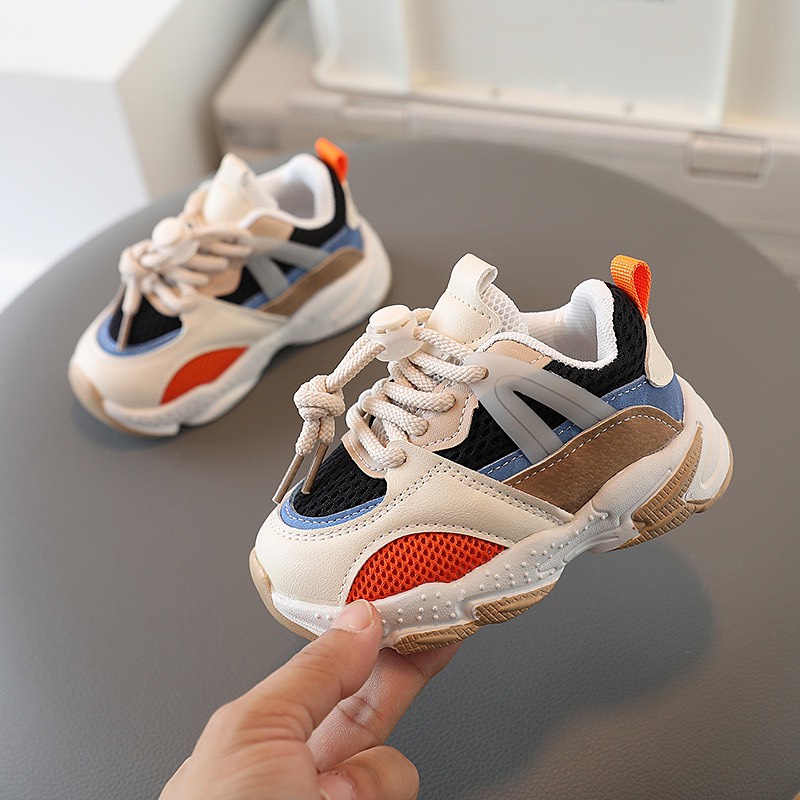 giày thể thao bé trai đi học đi chơi siêu nhẹ vải êm chân dây rút dễ đi nhiều màu QCCC full hộp TT855