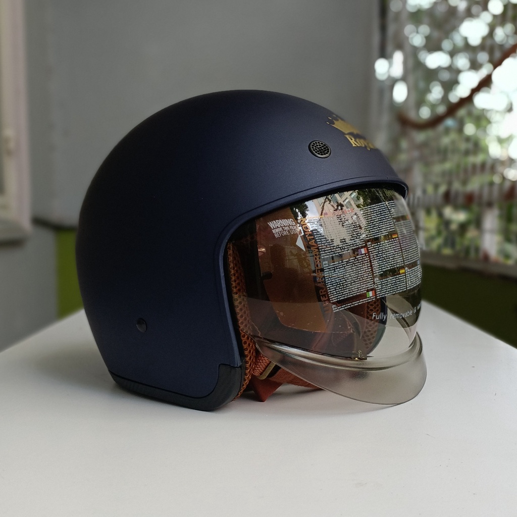 Nón bảo hiểm 3/4 Royal M139 kính âm xanh mực