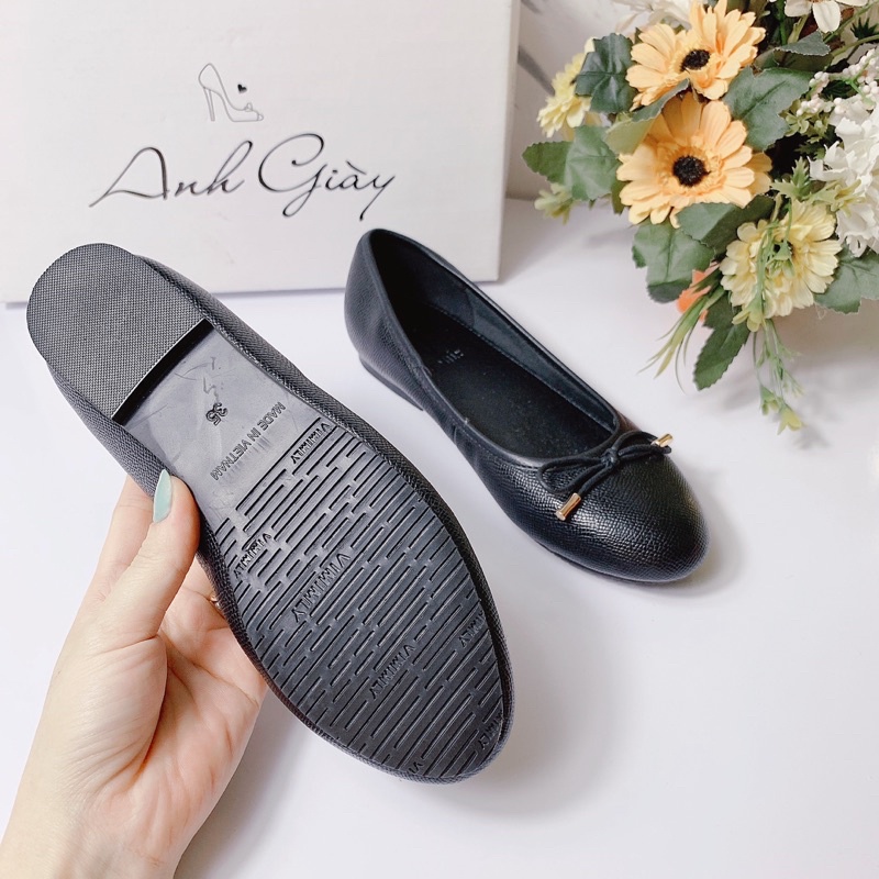GB65  -Giày bệt đế bằng , giày  búp bê nữ mũi tròn hàng VNXK cao cấp nơ nhí cực xinh phù hợp đi học, đi làm , đi chơi