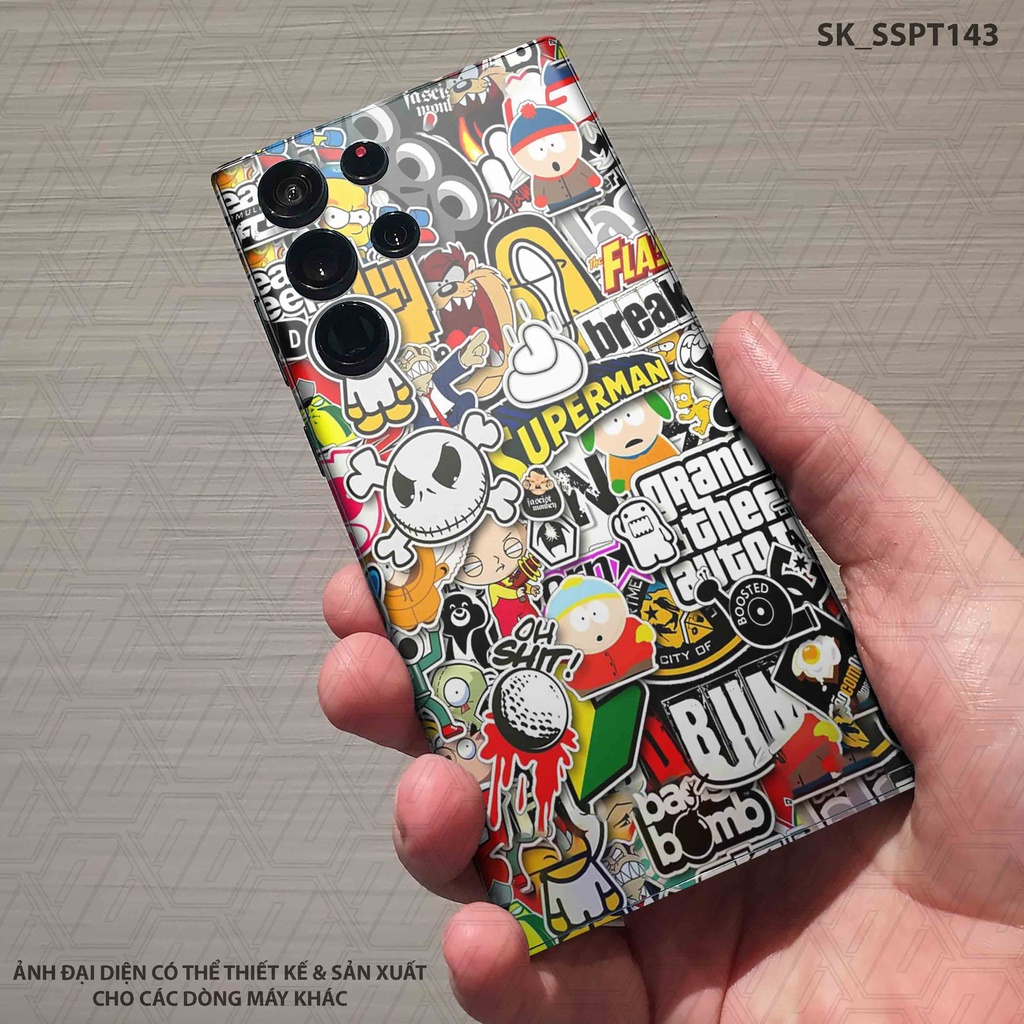 Miếng Dán Skin Hình Pattern BOM Samsung Note/Fold/S23 |SK_SSPT143| Chất Liệu Nhập Khẩu Chính Hãng, Chống Nước, Dễ Dán