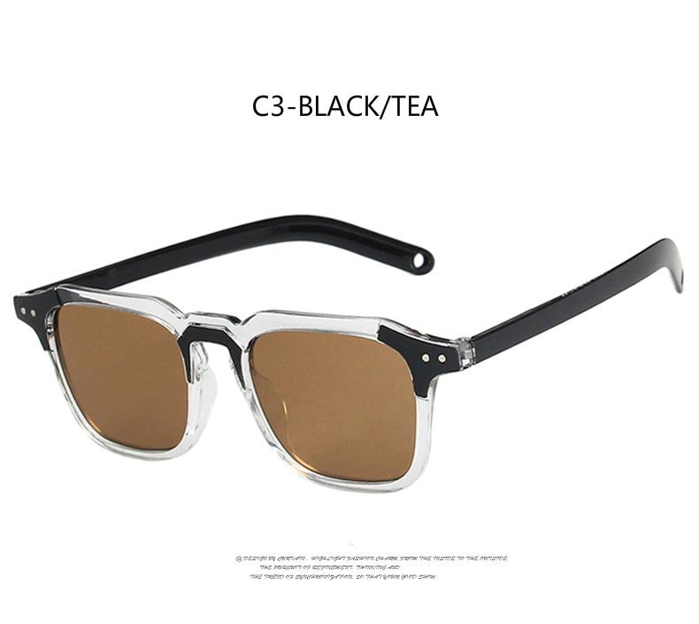 Square European and American 2020 new retro men's and women's fashion sunglasses