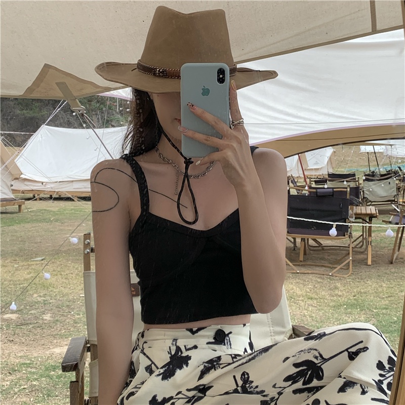 Áo Croptop Không Tay Màu Sắc Trơn Thời Trang Mùa Hè Quyến Rũ Cho Nữ | BigBuy360 - bigbuy360.vn